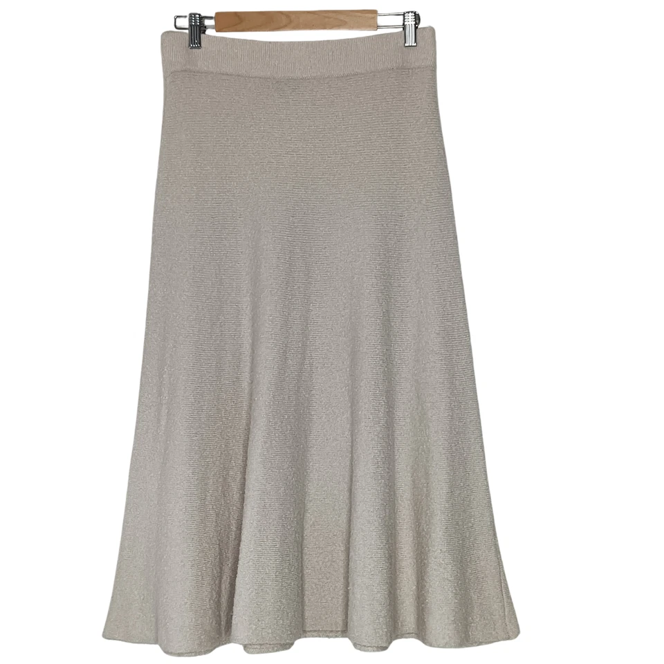 Юбка Saba размер M кремовая Mary Boucle вязаная шерстяная смесь круг миди минималистский шик - Изображение 2 из 4