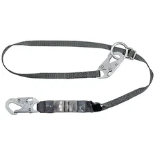 Msa Safety 10193128 V-Series Lanyard, 6 Ft. Length, Snap Hook, Steel, 1 Leg(S),