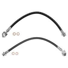 Sunsong Front Left & Right Brake Hydraulic Hose Kit for Nissan D21 Pickup RWD
