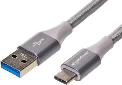 Amazon Basics Double Braided Nylon USB Type-C to Type-A 3.1 Gen 2 Cable (USB-IF 