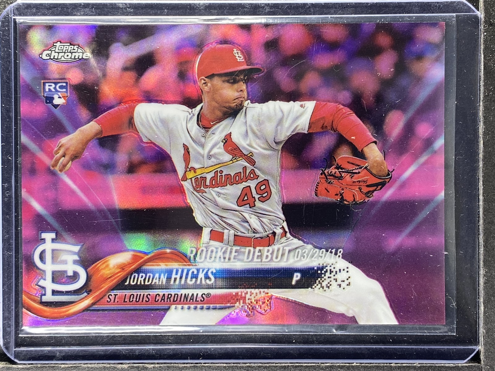 Hicks, Jordan - 2018 Topps Chrome - Rookie - Pink