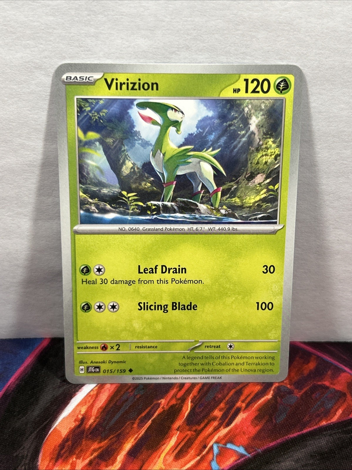 Virizion 015/159 Journey Together 2025 Non-Holo Pokemon Card NM