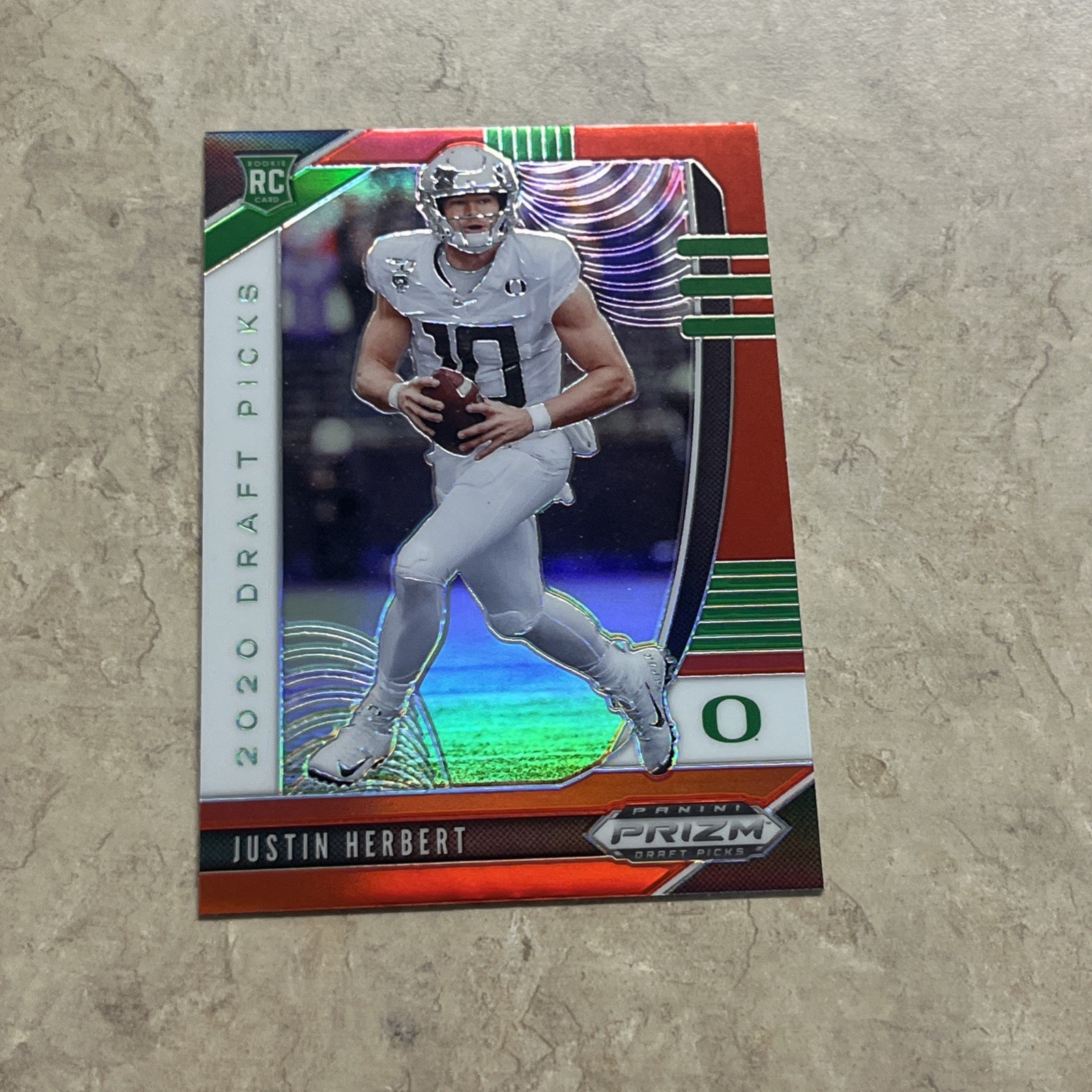 Justin Herbert 2020 Panini Prizm Draft Rookie Red #102 Rookie NFL LA Chargers