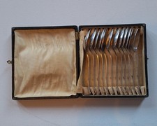 Set 12 cucchiaini Christofle Alfenide modello Tosca placcato argento con scatola