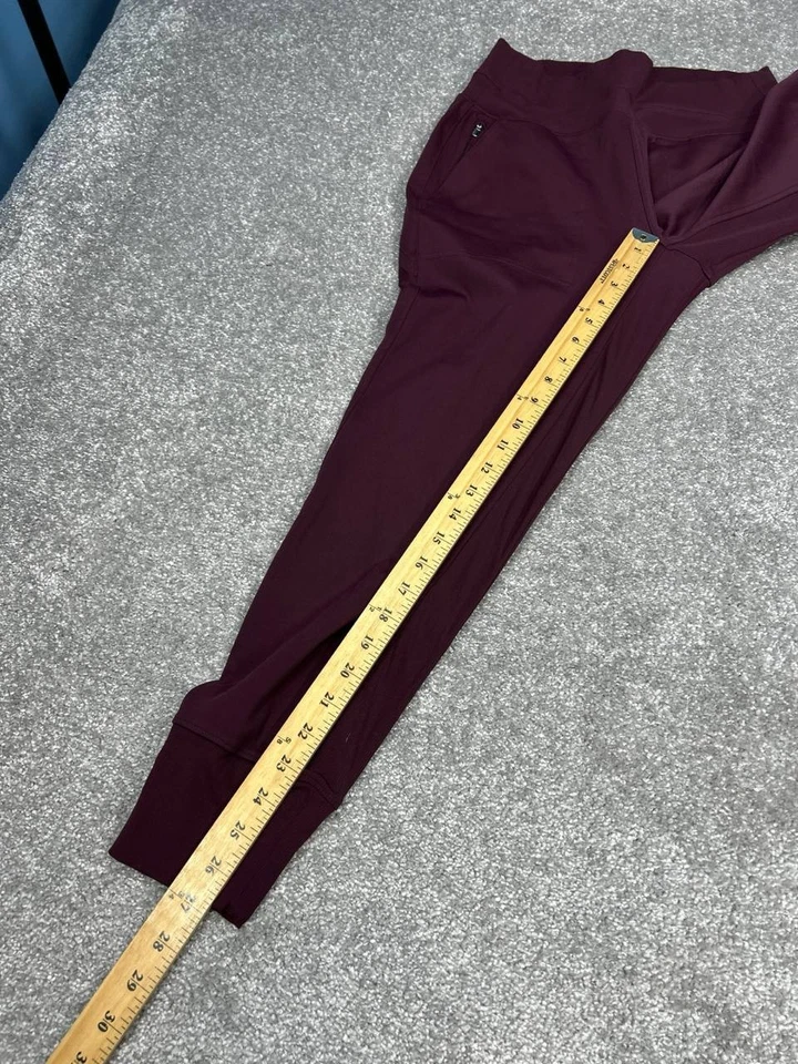 Pantalones de chándal Athleta Venice para mujer pequeños rojos de nailon elásticos tiro medio pierna cónica Foto 3 de 4
