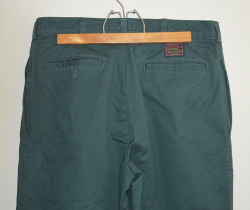 Vintage Duxbak Pants Mens W32 L32 Green Cotton - Picture 3 of 7
