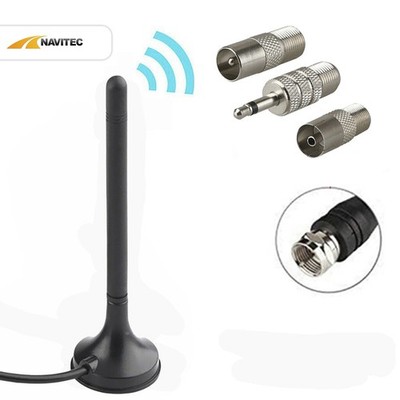 DAB+ Antenne mit F Stecker DAB Antenne Zimmerantenne IEC STECKER BUCHSE 2m Kabel