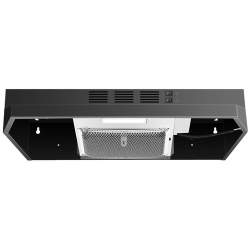 Black Range Hood 24 inch,Ductless Range Hood Under Cabinet,Black Coating Stai...