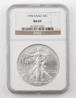 1996 American Silver Eagle Coin NGC MS69 Key Date - 1620B