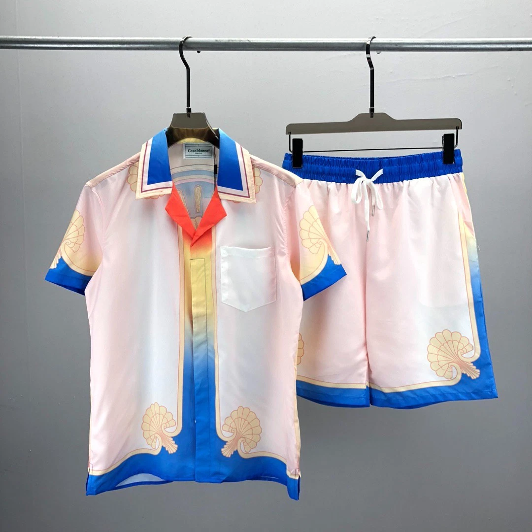 Casablanca high-end vacation shirt shorts, Hawaii beach vacation set
Opens in a new window or tab
