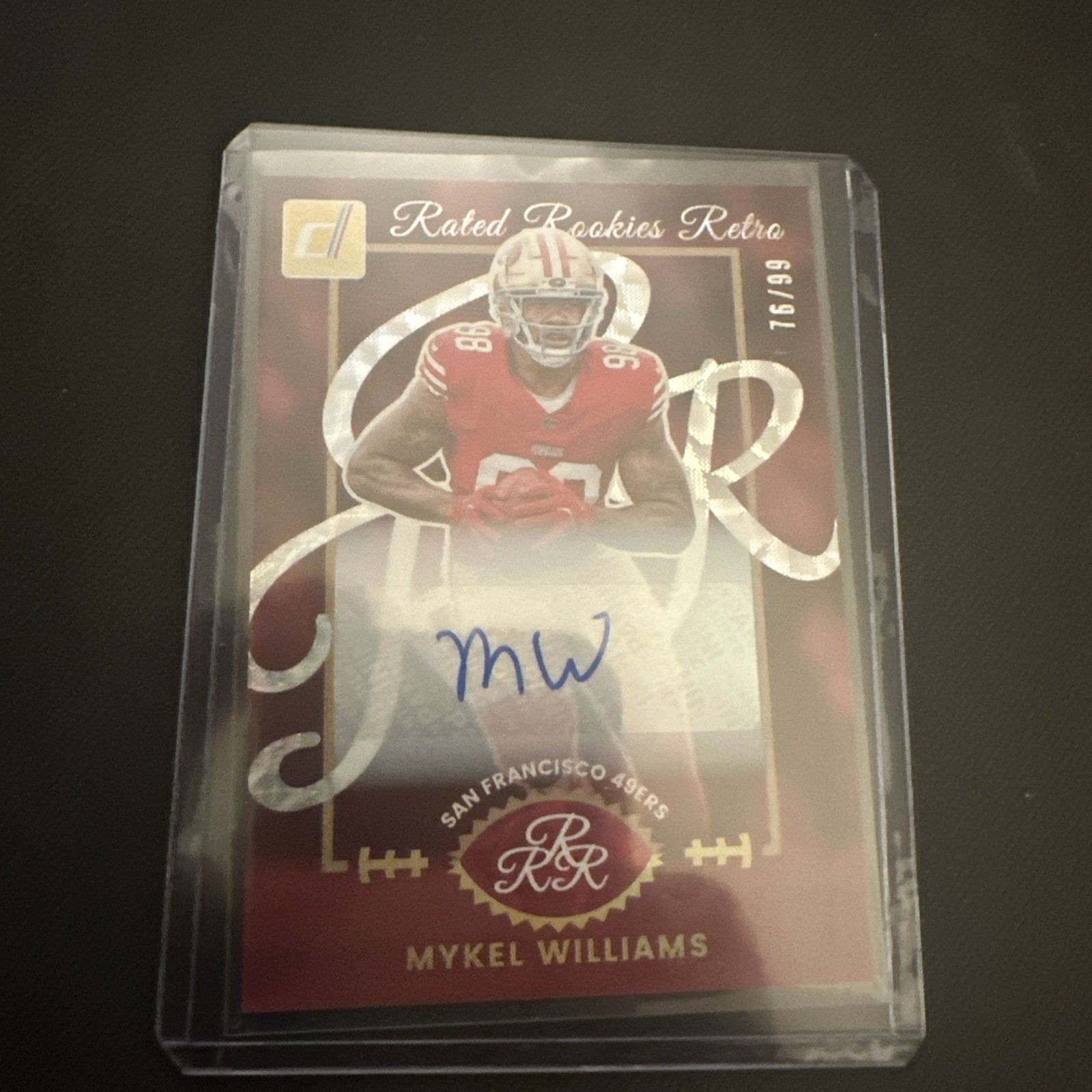 2025 Donruss Football Mykel Williams Retro Rated Rookies Auto /99