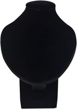 Mini Pendant Jewelry Display Stand Bust White PU Holder Velvet Mannequin Black
