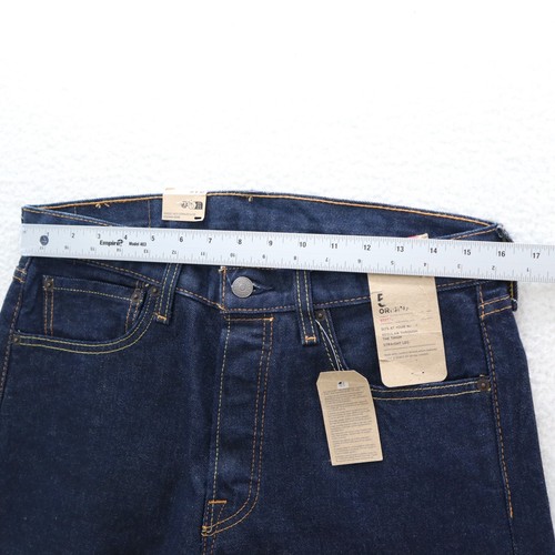 Levis 501 Jeans Mens 31x32 Blue Original Button Fly Stretch Dark Denim Grunge - Picture 9 of 14