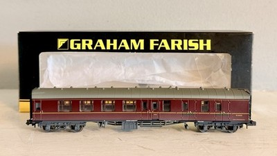 FARISH N SPUR 474-187C MK1 BSK BRAKE SECOND CORRIDOR COACH BR WEINROT VERWITTERT