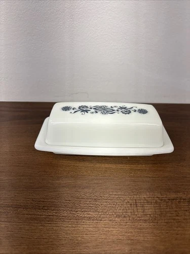 Pyrex Vintage Milk Glass Covered Butter Dish