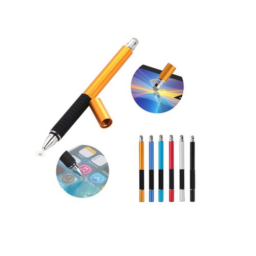 Universal 1 Disc and Fiber Tip Capacitive Stylus Touch Screen Pen for All - 第 3/5 張圖片