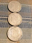 3 THREE ALMOST UNCIRCULATED 1921-S SILVER 1921-P MORGAN 1921-D DOLLARS SALE NICE
