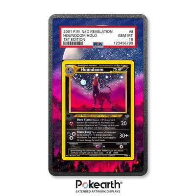 Houndoom 8/64 - Case mit erweitertem Artwork für Grade Cards Case