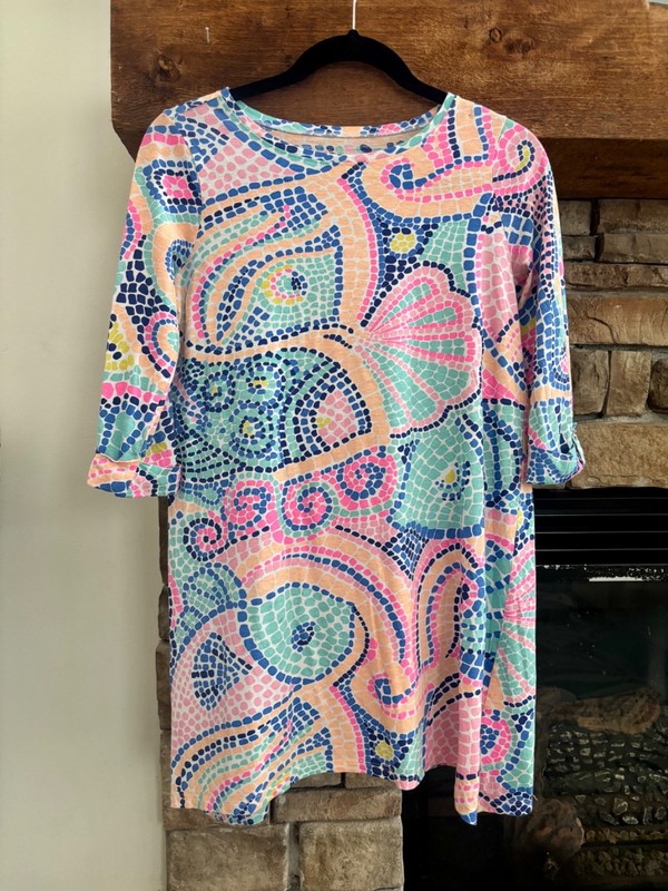 Girl's Size 12/14 Lilly Pulitzer "Tile Wave" Boutique Dress