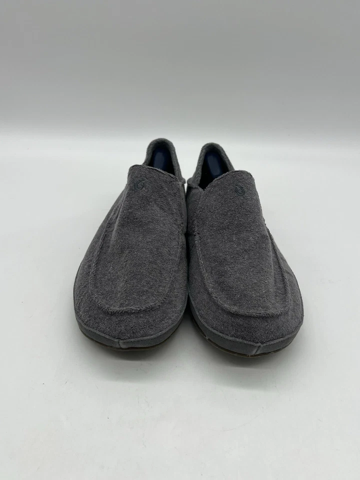 OluKai Moloa Hulu Men Size 11 Gray Wool Blend Slippers Loafers Shoes Lounge. - Image 2 of 4