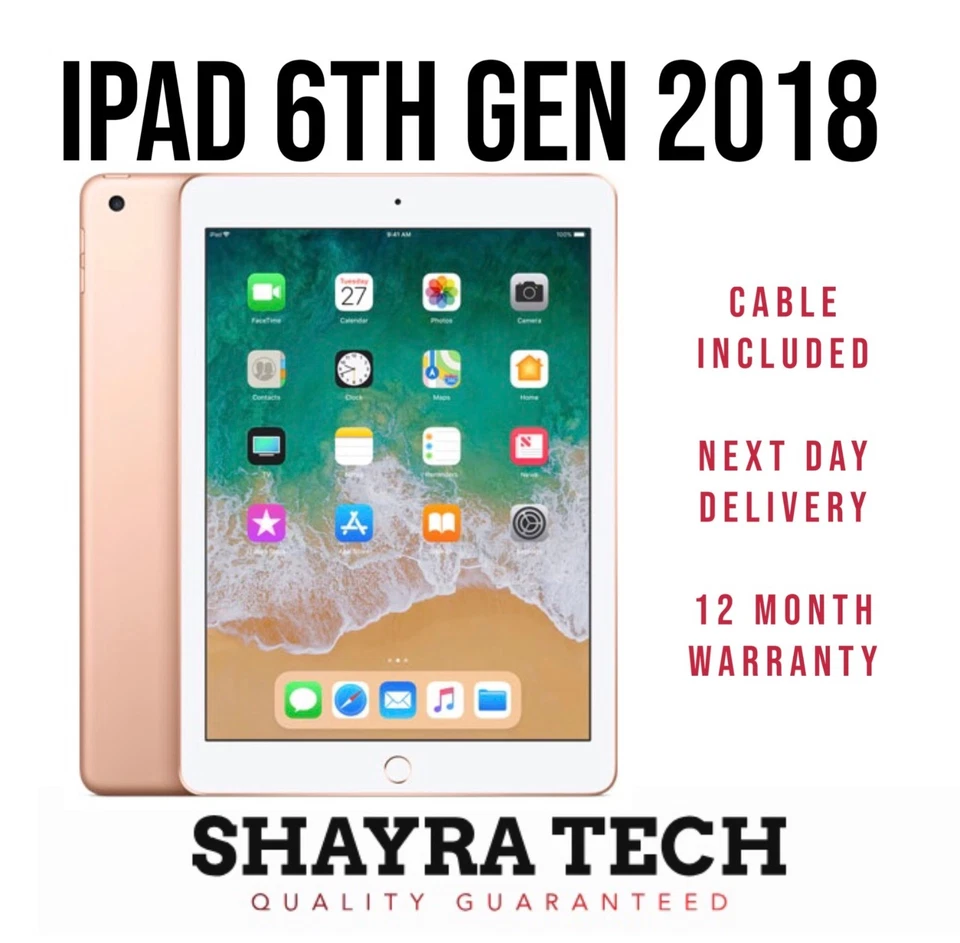 Apple iPad 6th Generation (2018) 32GB 128GB WiFi / 4G EXCELLENT CONDITION - Image 3 of 4