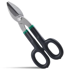 8 Inch Tin Snips Metal Cutters Straight Pattern Tinners Snips Flat Blade Heav...