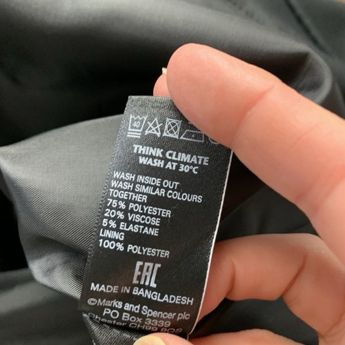 M&S Collection Midi-Länge Bleistiftrock Damen 12 lang schwarz gefüttert Gürtel Smart - Bild 10 von 13
