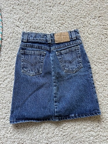 Vintage Little Levi’s Denim Jean Skirt Lot Girls USA Acid Wash Dark Wash - Picture 3 of 7