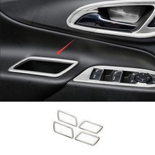 Caja de almacenamiento de puerta interior con marco de acero plateado para Chevrolet Equinox 18~23 4 piezas