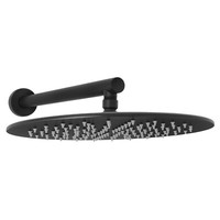 Welfenstein Regendusche Zulaufarm Regenbrause Rund Schwarz Matt HB122-ER30-PA