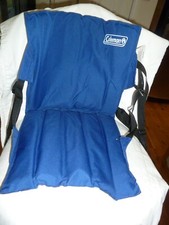 COLEMAN PORTABLE FOLDING STADIUM CUSHION/CHAIR/SEAT BLUE