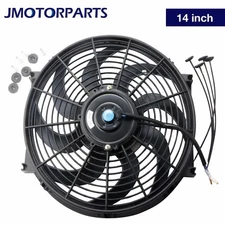 1PC 14 inch Universal Slim Pull Push 12V Racing Electric Radiator Cooling Fan