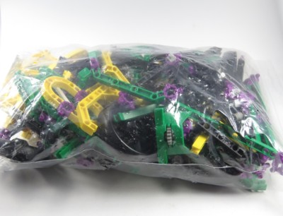 LEGO  großer Posten Knex K' NEX schwarz grün gelb Steine Verbinder Zahnräder