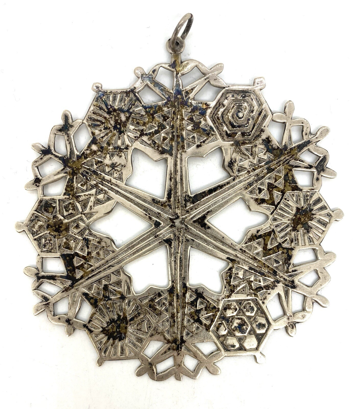 1974 MMA Sterling Silver Snowflake Christmas Ornament