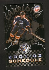 Charlotte Checkers--2001-02 Pocket Schedule--ECHL