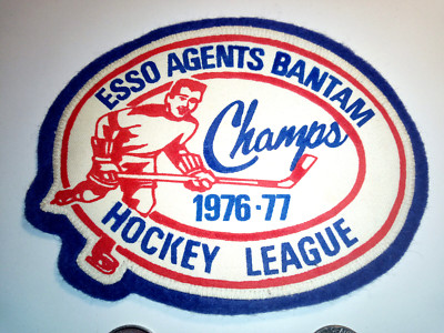 1976-77 ESSO Agents Bantam Hockey League Champs Alberta Patch Badge Crest