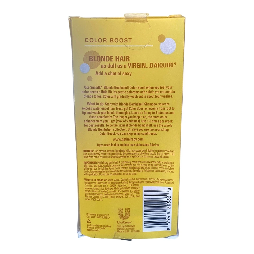 Sunsilk Blonde Bombshell Color Boost Para Rubias e Iluminadores 6oz Sellado Nuevo de Lote Antiguo Foto 4 de 4