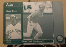 Scott Brosius - 1999 Pacific Omega Printing Press Plate - New York Yankees 