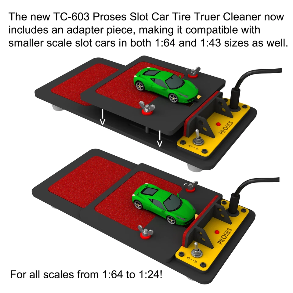 ¡NUEVO! TC-603 Ranura Coche Neumático/Neumático Truer & Cleaner 1:64 (HO), 1:43, 1:32 y 1:24 Foto 2 de 4