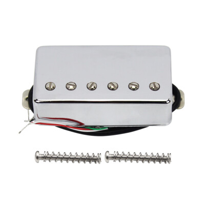 FLEOR Humbucker Pickup LP Style Keramik Magnet Brücke Position 4 Draht Chrom