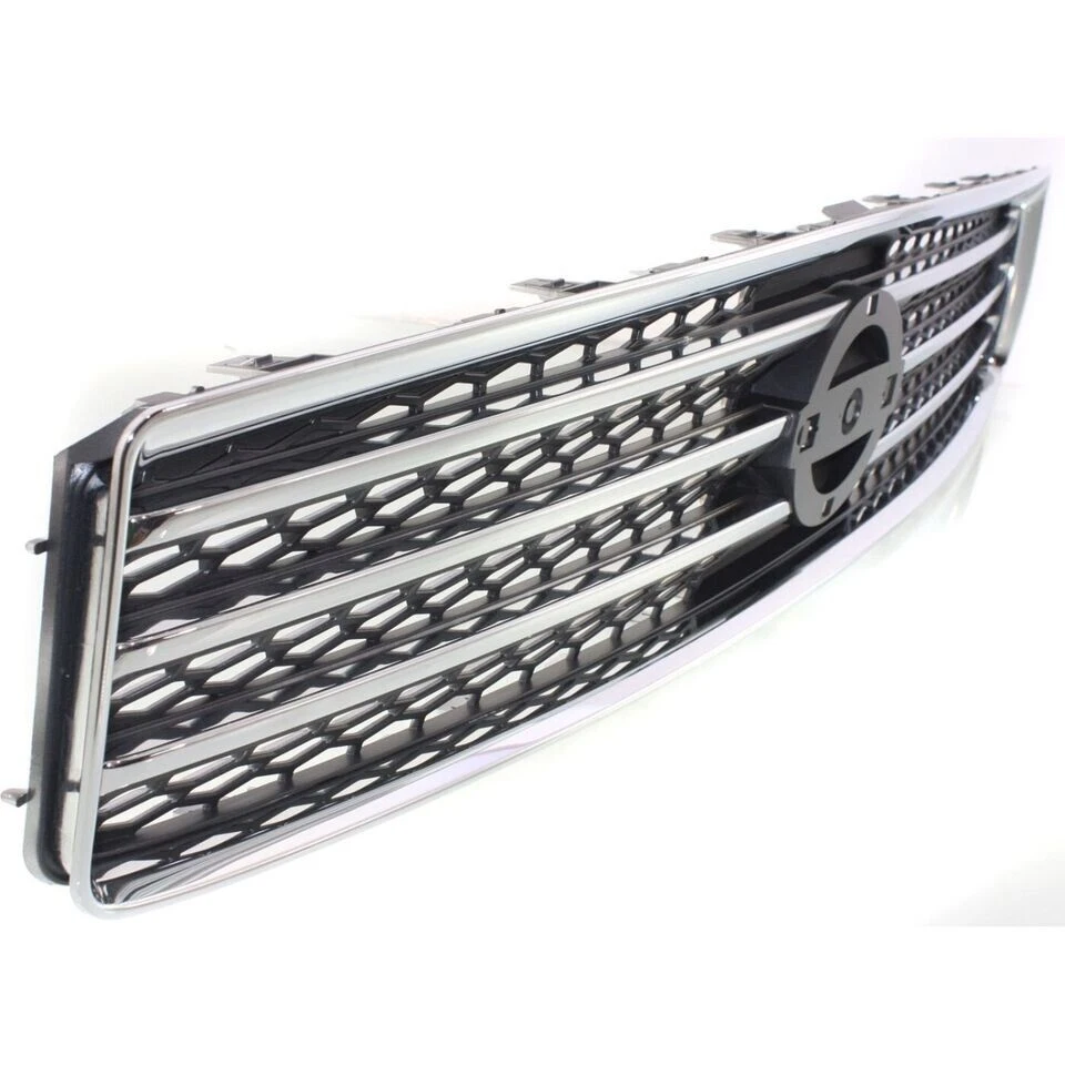 New Front Grille Chrome Shell with Gray Insert Fits 2009-2011 Nissan Maxima Foto 3 de 4