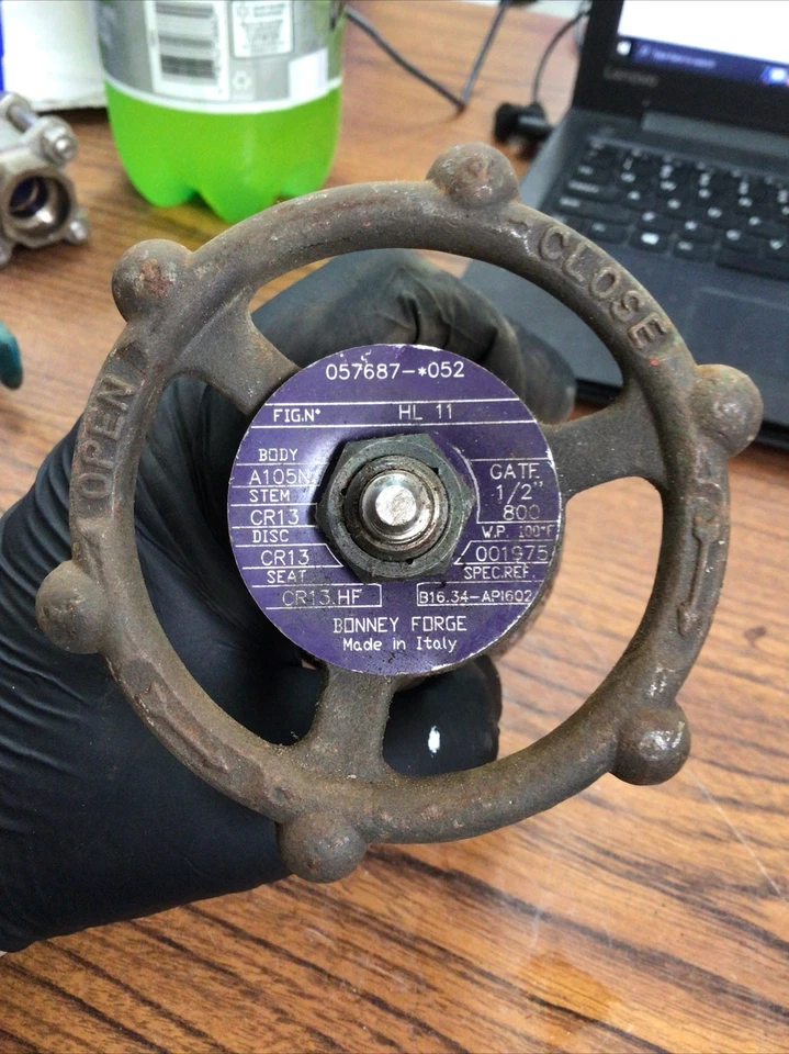 BONNEY FORGE 1/2" Gate Valve 800 A105N HL11 CR13.HF (VR2) - Image 3 of 4