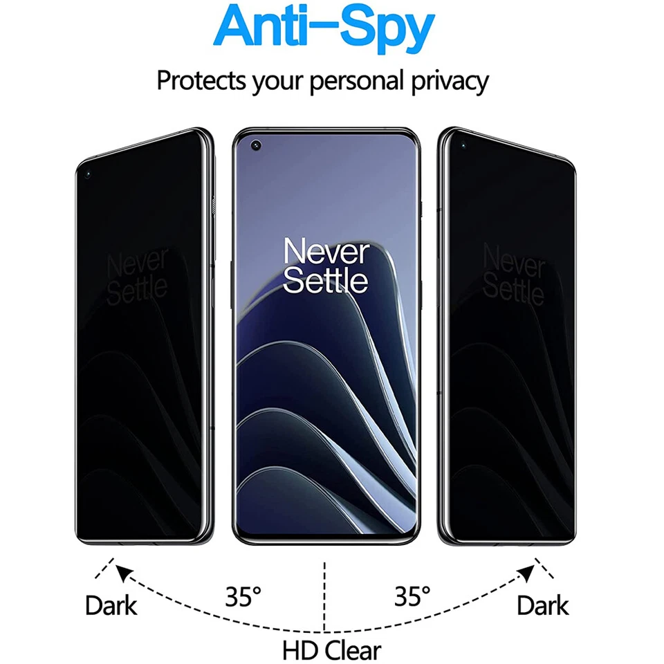 For OnePlus 13S 13T 13 13R 12 12R 11 Pro Privacy Tempered Glass Screen Protector - Image 3 of 4