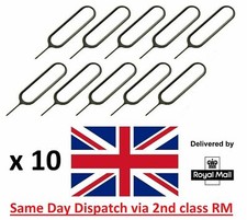 10 X Sim Card Tray Removal Pin Tool for iPhone iPad Samsung Mobile Phone Tablets