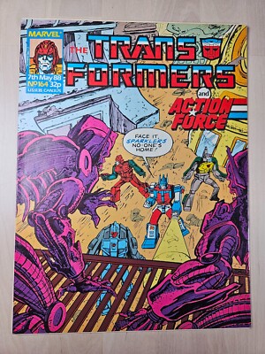 Transformers & Action Man Issue 164 UK Edition May 1988 Marvel Comics Sleeved