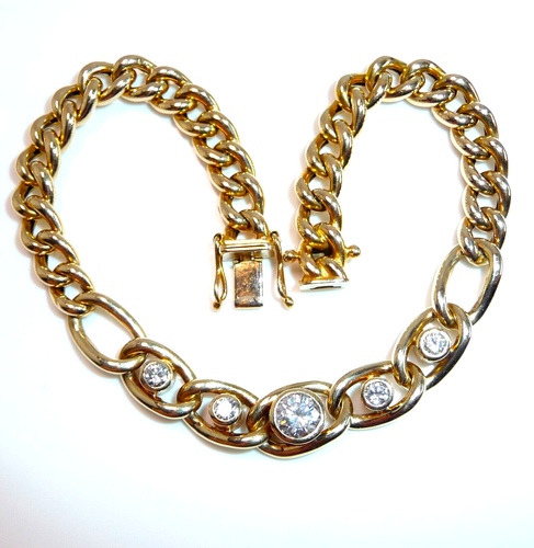 Armband 585 Gold 0.95 ct Brillanten 19.8 cm lang, 16,4 g 0.55ct Mittelstein - Picture 2 of 20
