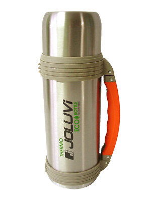(36806) JOLUVI TERMO BOTELLA HANGER 1200 ML ACERO INOXIDABLE ASA NARANJA GRANDE