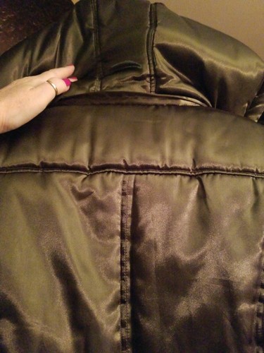 Chaqueta acolchada para mujer verde oliva satinado!! US POLO XL Cremallera y Palancas Súper Lindo - Imagen 11 de 12