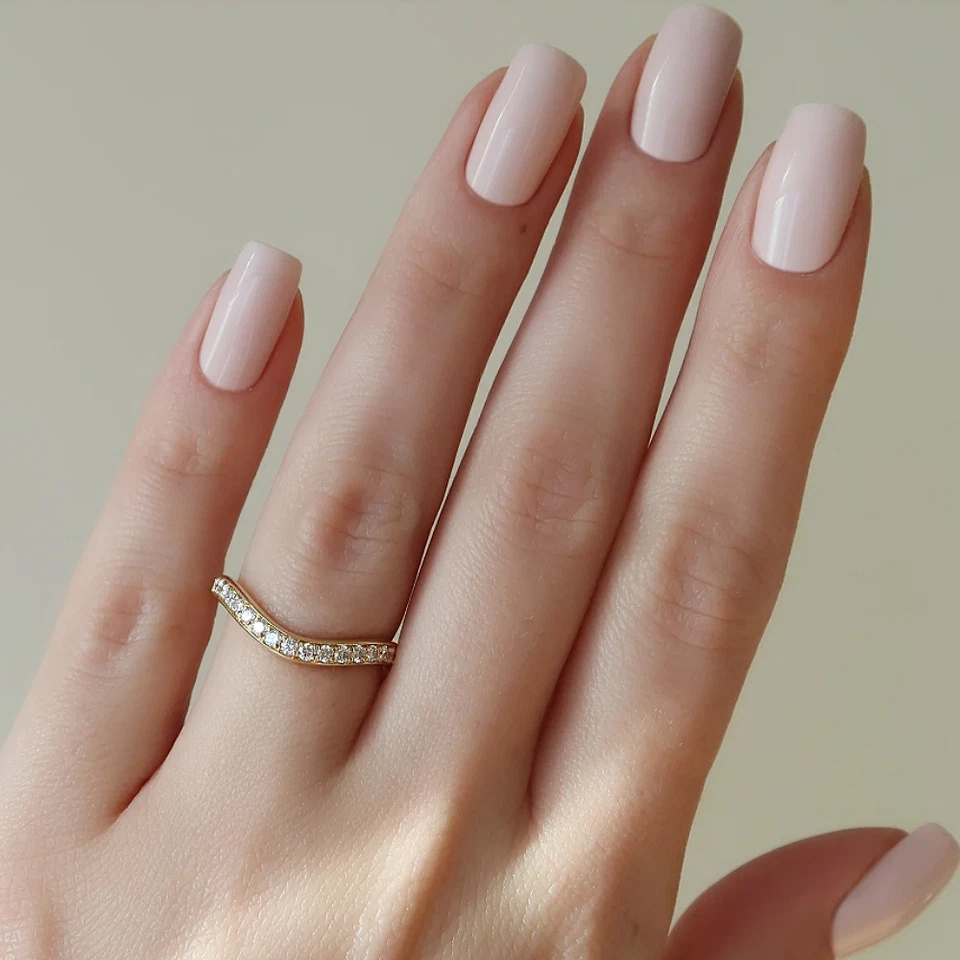 18K Gold 0.50 Ct Lab Created Round Cut Diamond Engagement Band 3.0 MM - Image 4 of 4