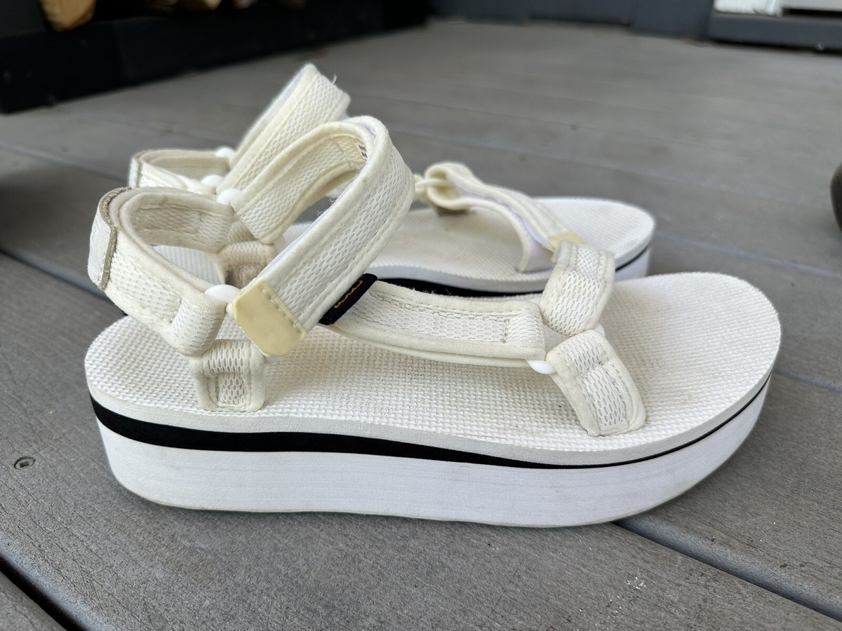 Women's 10 Teva Platform universal sandals in white - Main Image